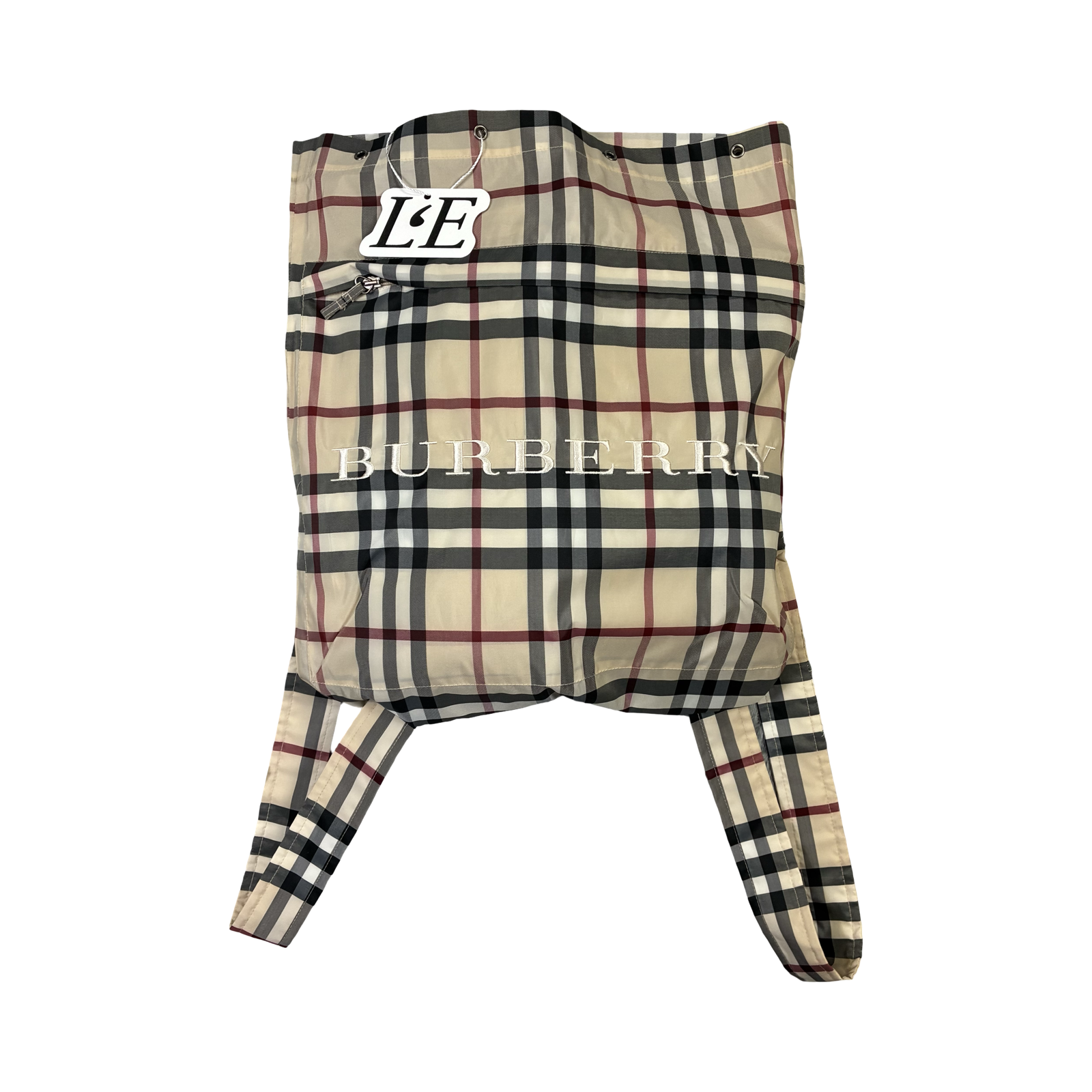 Womens Burberry Nova Check Full Zip Lightweight Packable Jacket Size M