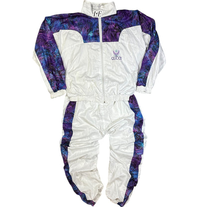 Mens Gucci Style Nylon Vintage 90s Tracksuit Set Size L