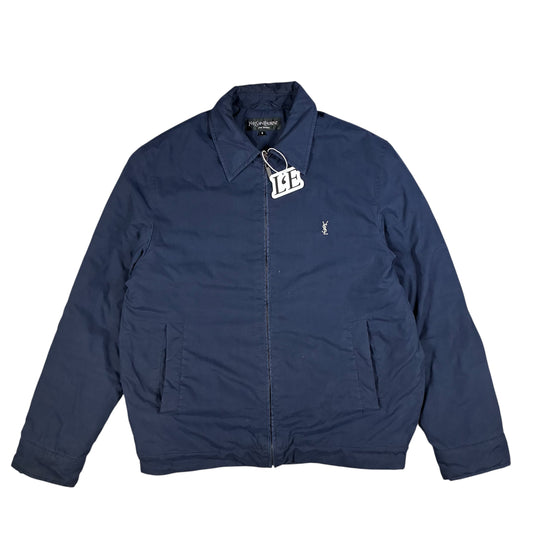 Mens Yves Saint Laurent Harrington Jacket Size S-M Navy Blue