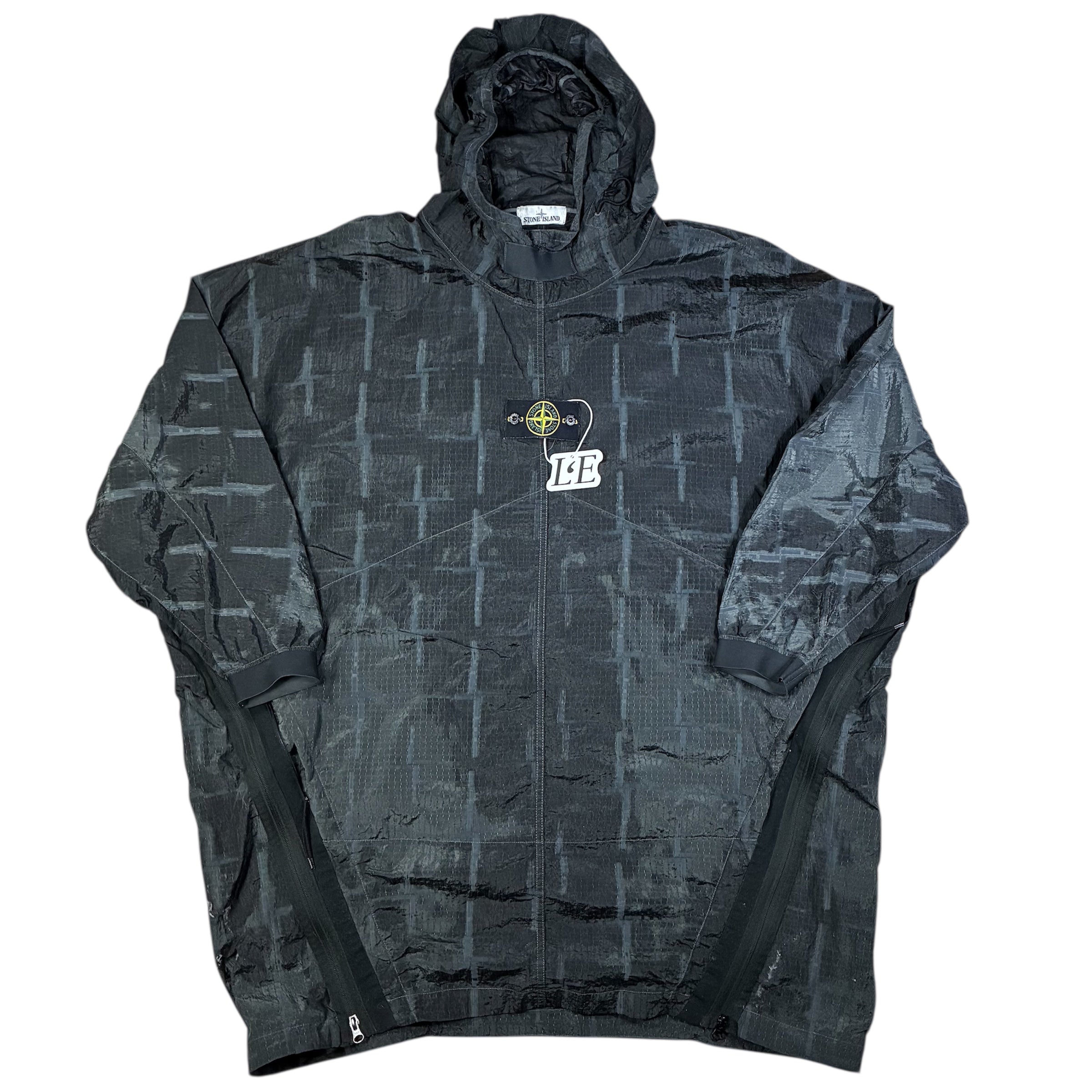 Mens Stone Island  Check Jacquard on Nylon Metal Rain Poncho Size M Jacket