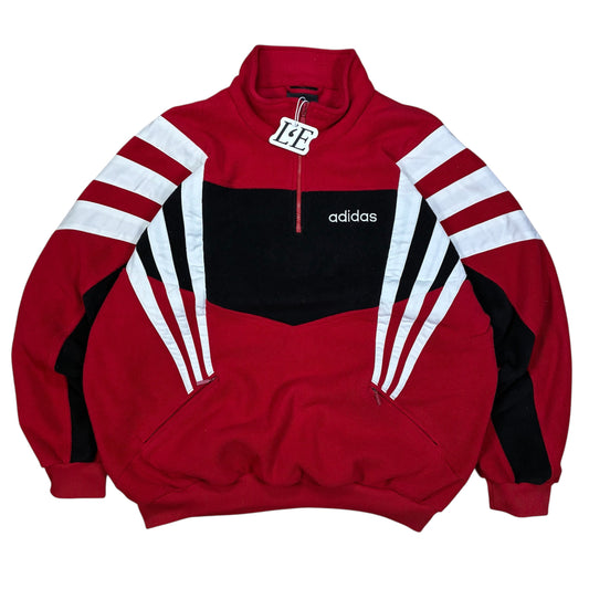 Herren Adidas Vintage 90er Jahre Fleecejacke Größe XL