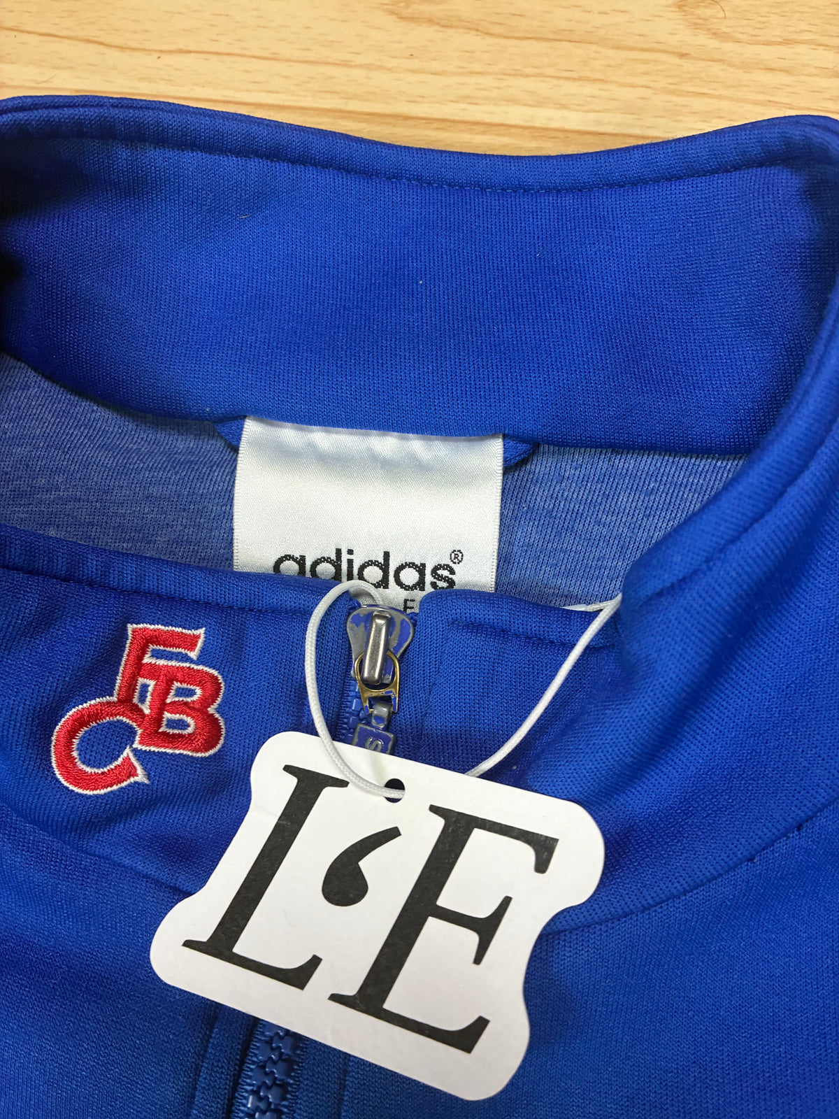 Vintage Adidas Equipment-era tracksuit fabric detail