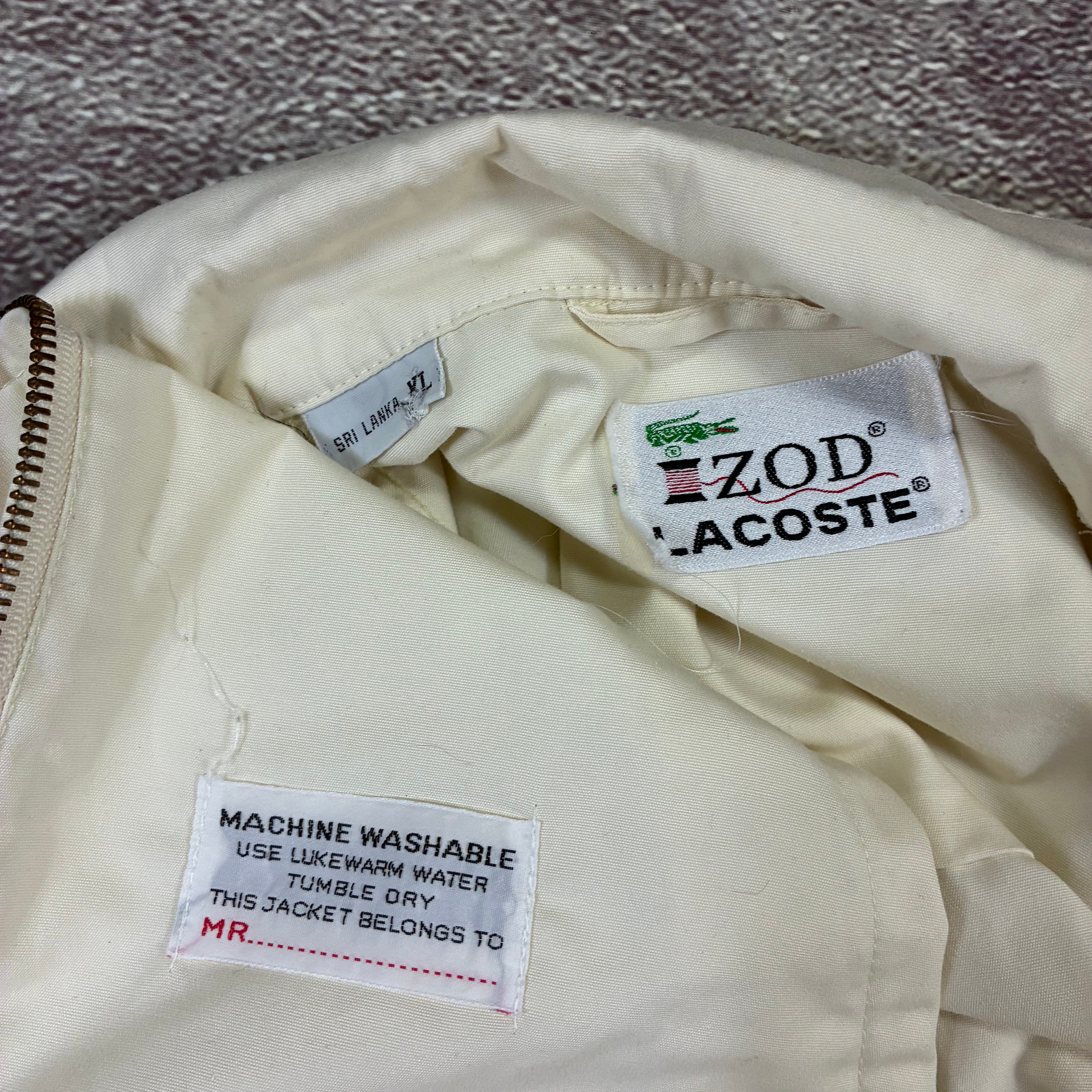 Men’s Lacoste IZOD Vintage Jacket Size XL