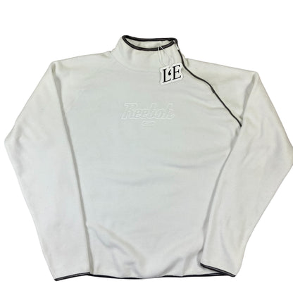 Vintage Womens Reebok fleece jacket — front view, Size L