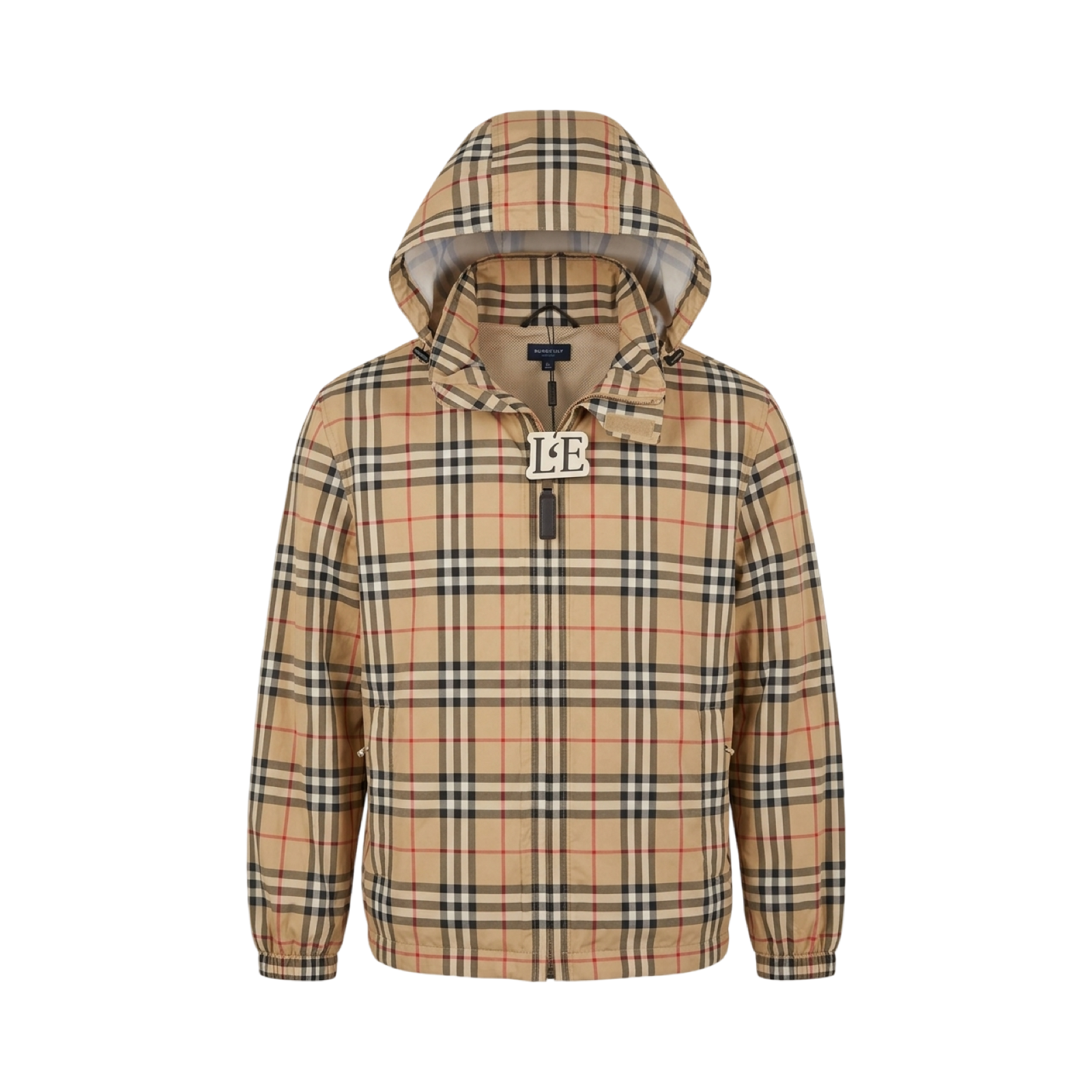 Mens Burberry Nova Check Full Zip Lightweight Packable Jacket Size L