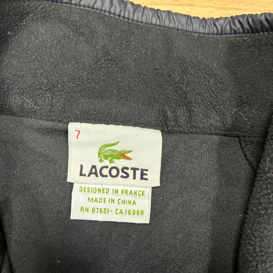 Herren Vintage Lacoste 1/4 Zip Sweatshirt Schwarz Größe M