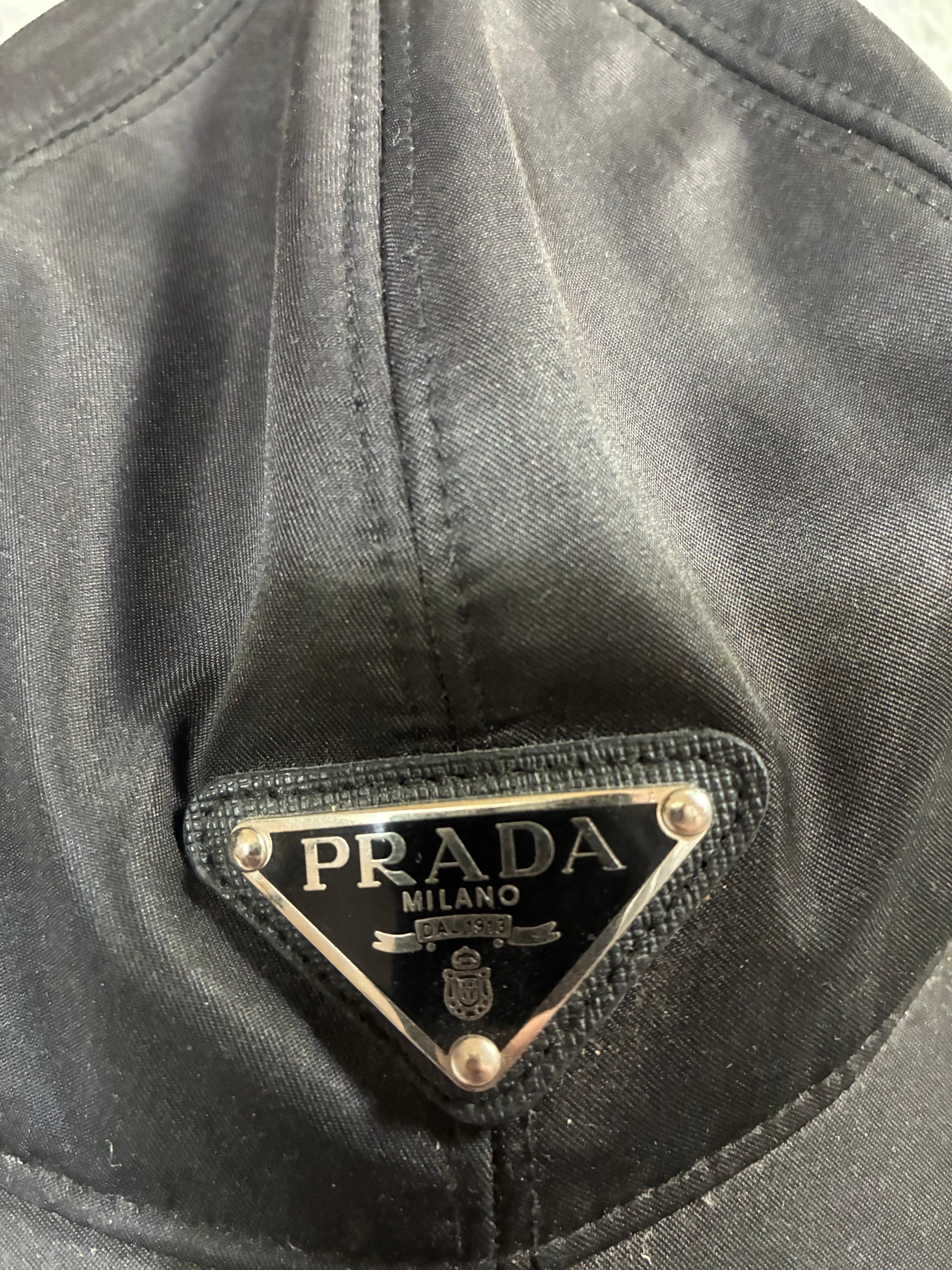 Prada Re-Nylon Baseball Cap Black