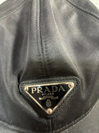 Prada Re-Nylon Baseballkappe Schwarz