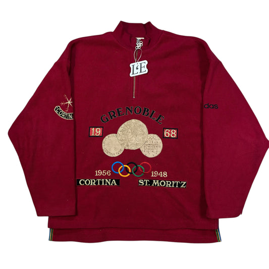 Mens Vintage Adidas Olympics Cortina DAmpezzo 1956 Fleece Sweatshirt Size L-XL