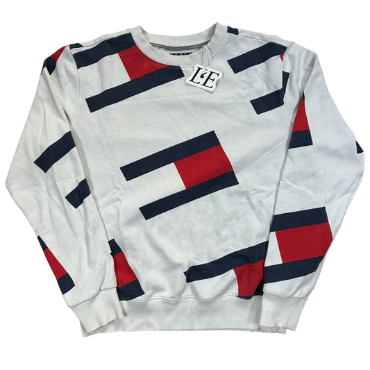 Tommy Hilfiger Herren Vintage 90er Jahre Monogramm-Sweatshirt Größe M