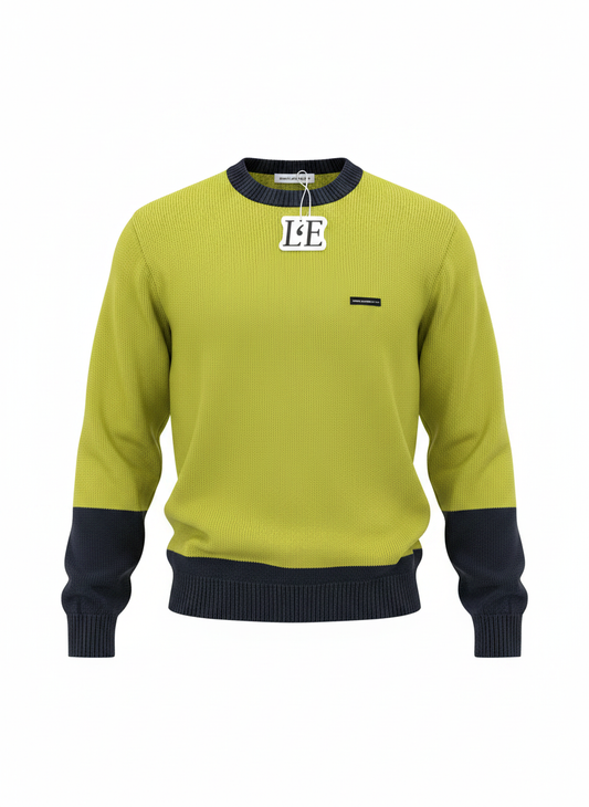 Vintage Yves Saint Laurent knit sweater — front view, Mens Size S-M