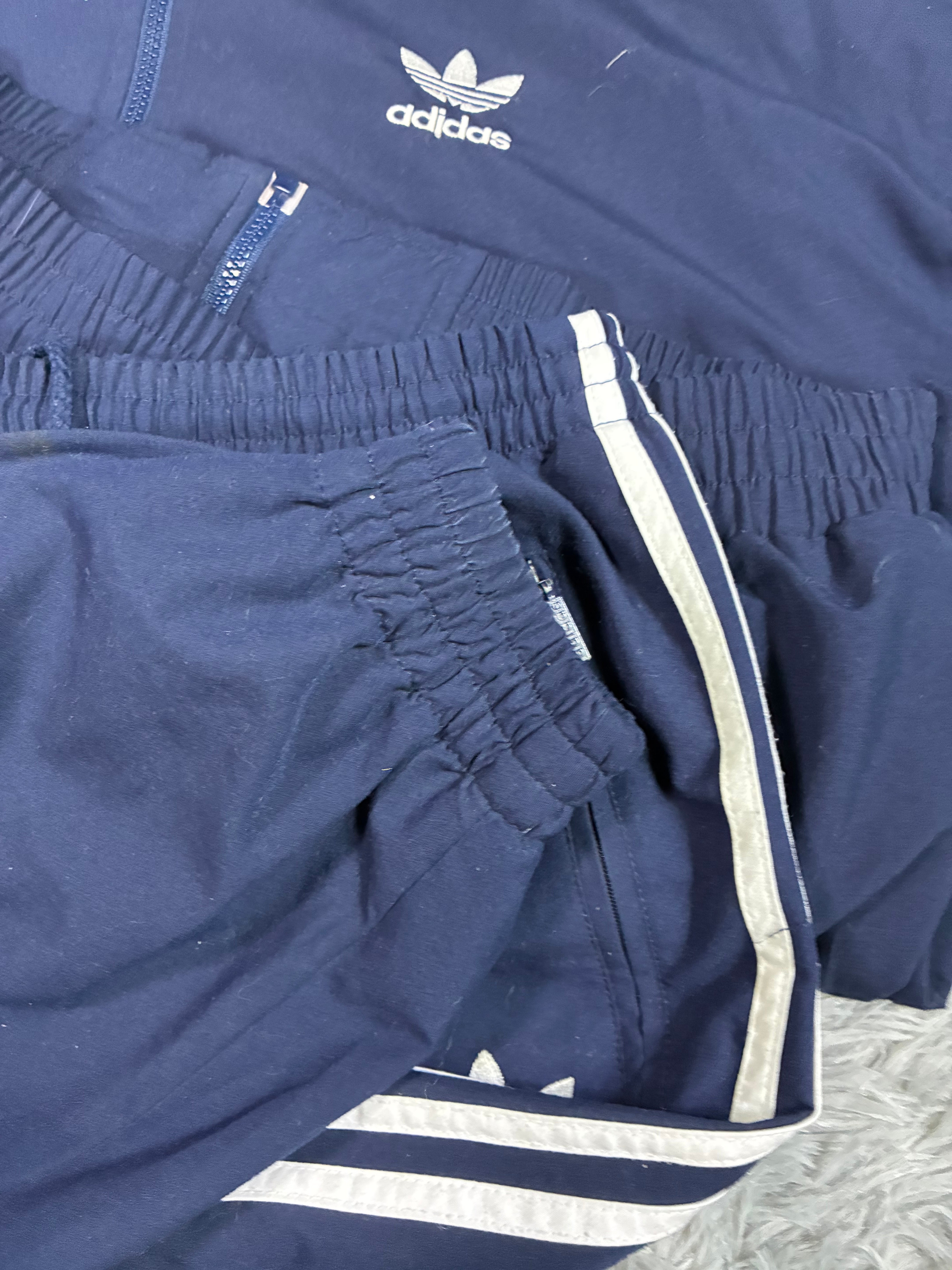 Mens Adidas Nylon Vintage 90s Tracksuit Set Size M