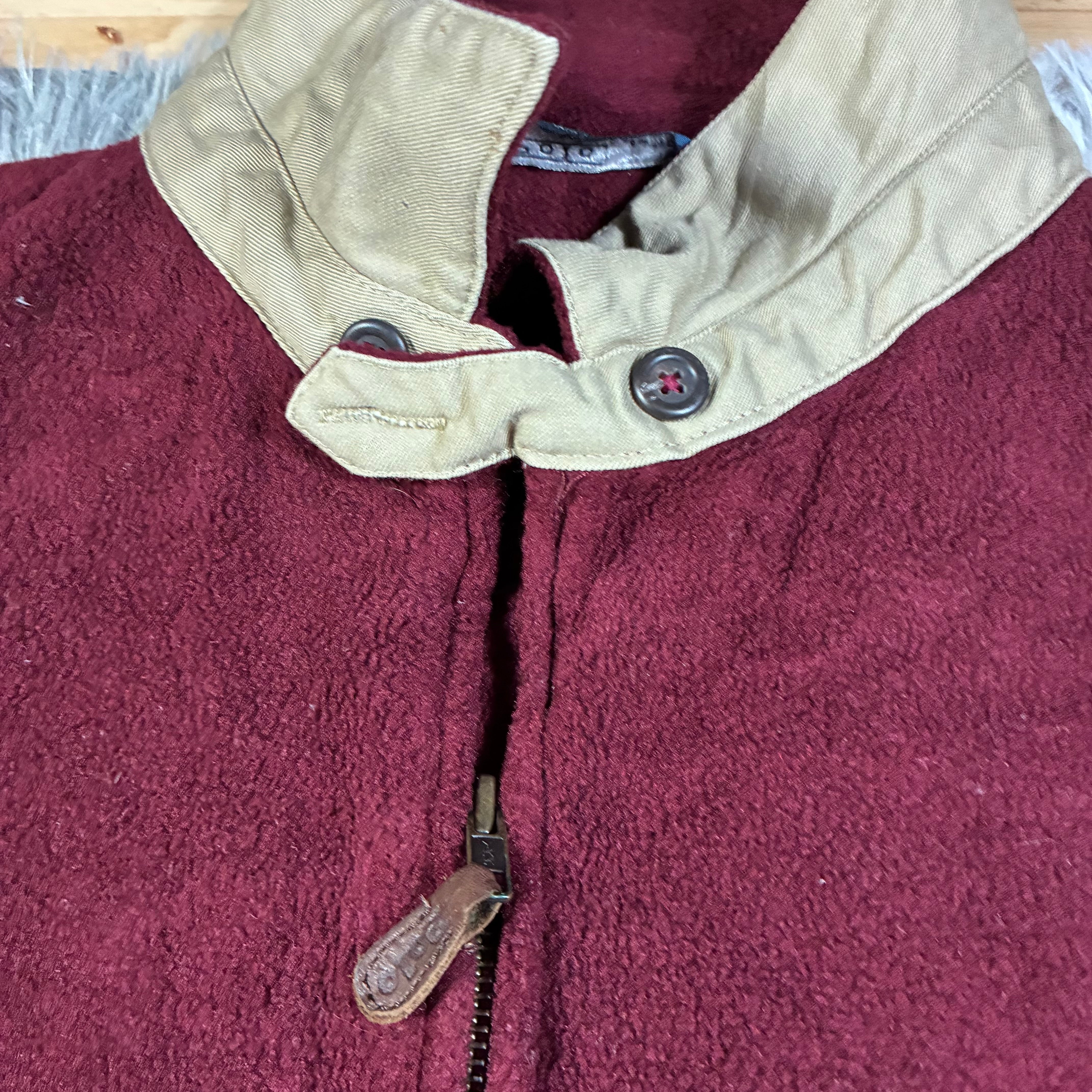 Vintage Mens 90s Polo Ralph Lauren Harrington Fleece  Zip Up Jacket Size XL- XXL