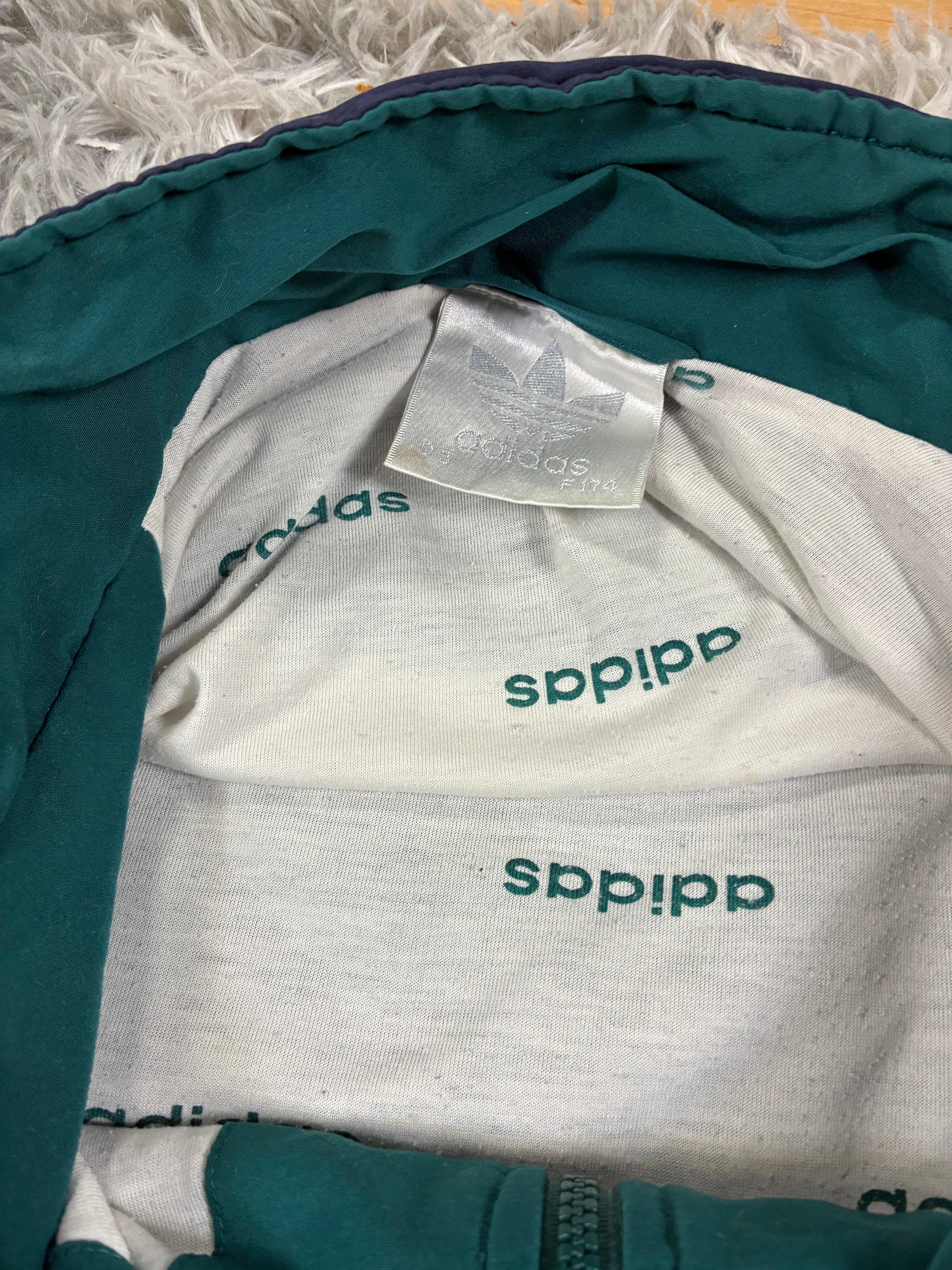 Mens Adidas Nylon Vintage 90s Tracksuit Set Size M-L