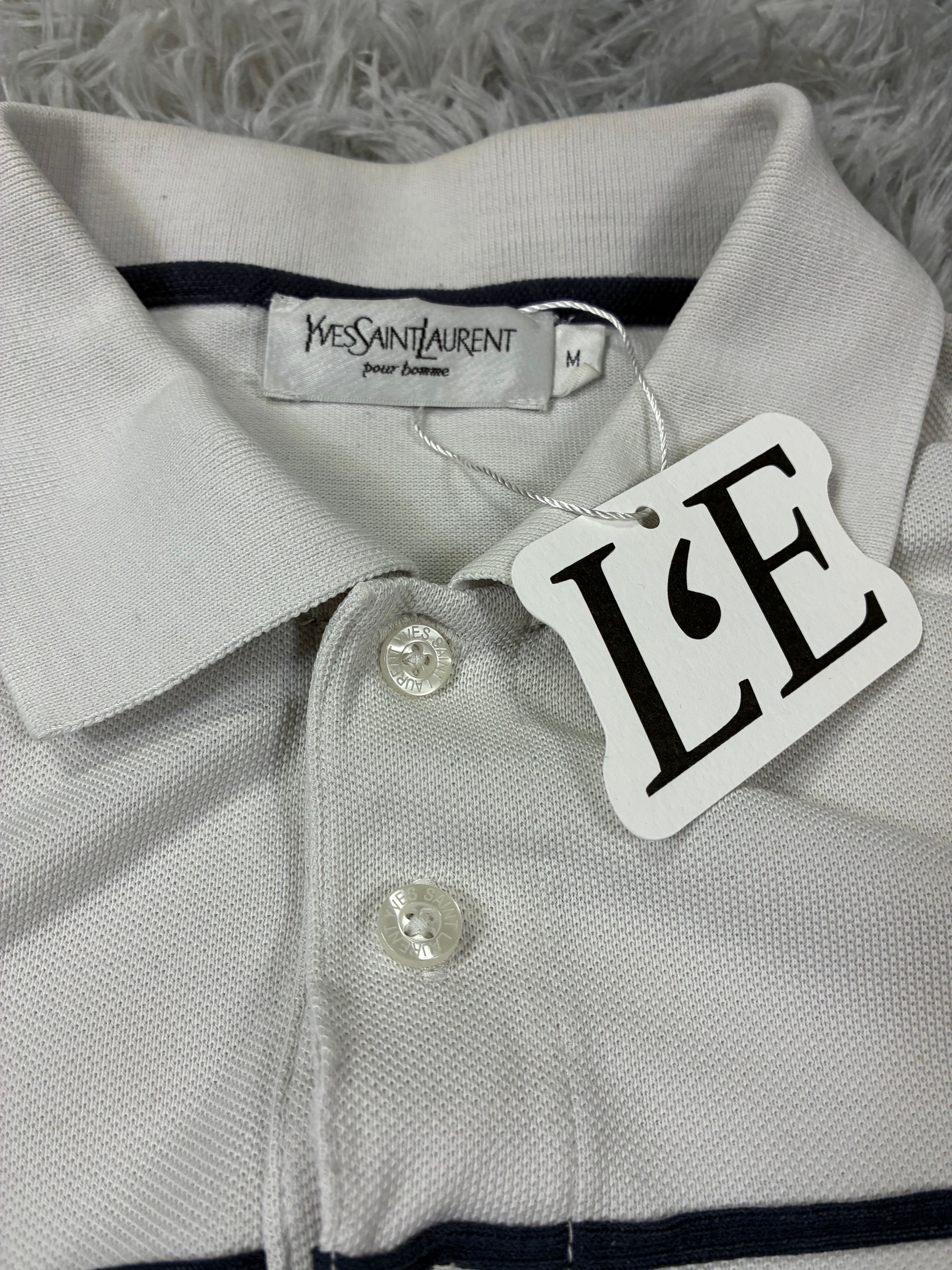 Vintage Mens Yves Saint Laurent Pour Homme Polo Shirt Size XL