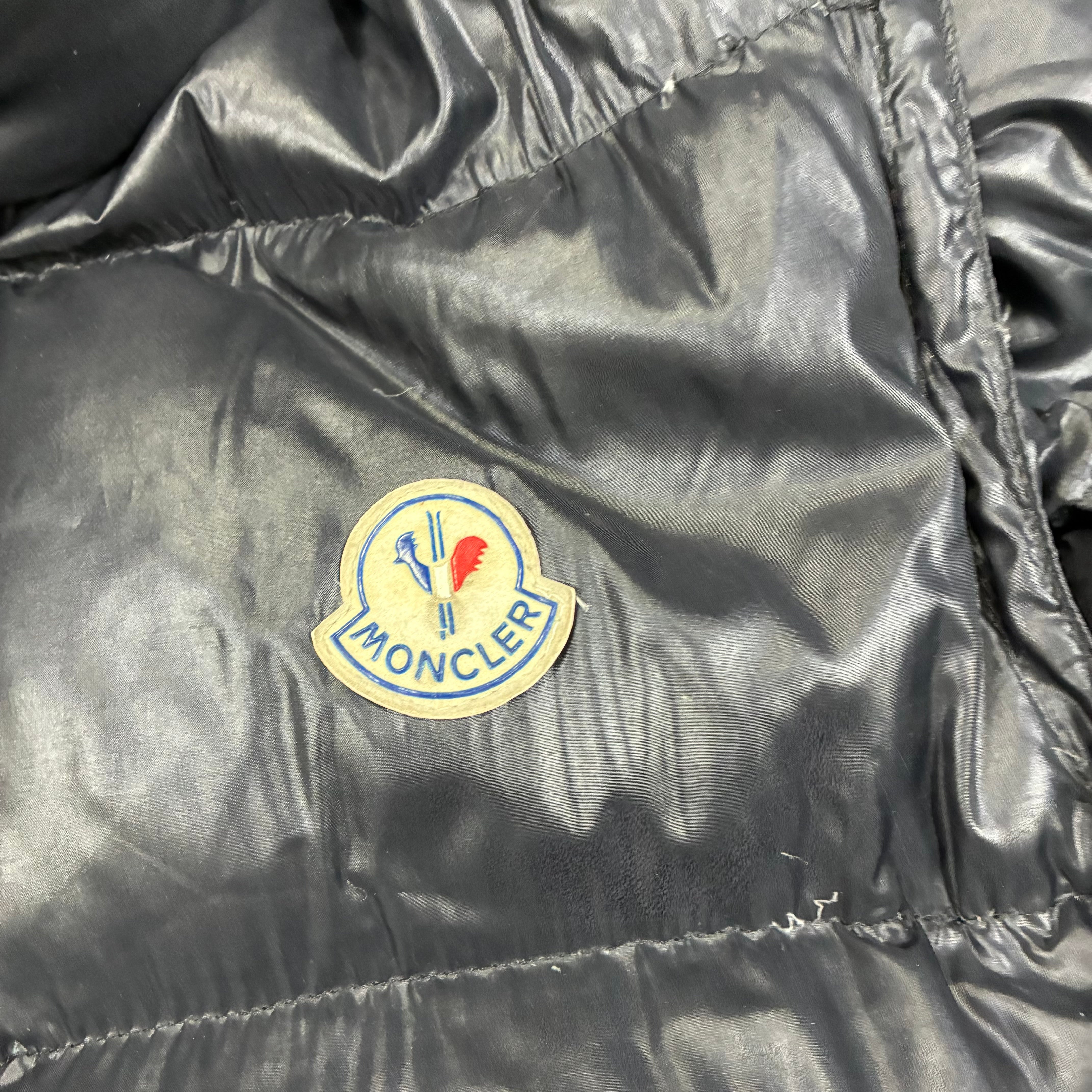 Mens Vintage Moncler Grenoble 80s Black  Puffer Jacket Size XL