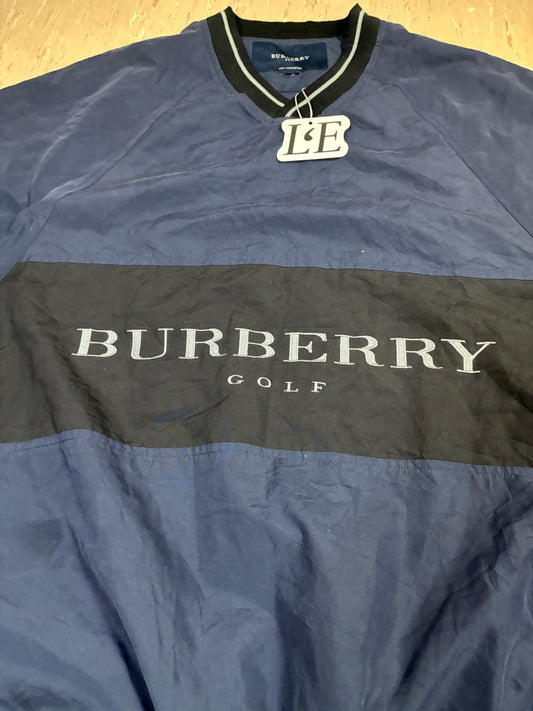 Mens Vintage Burberry Golf Big Logo Anorak  Jacket Size M