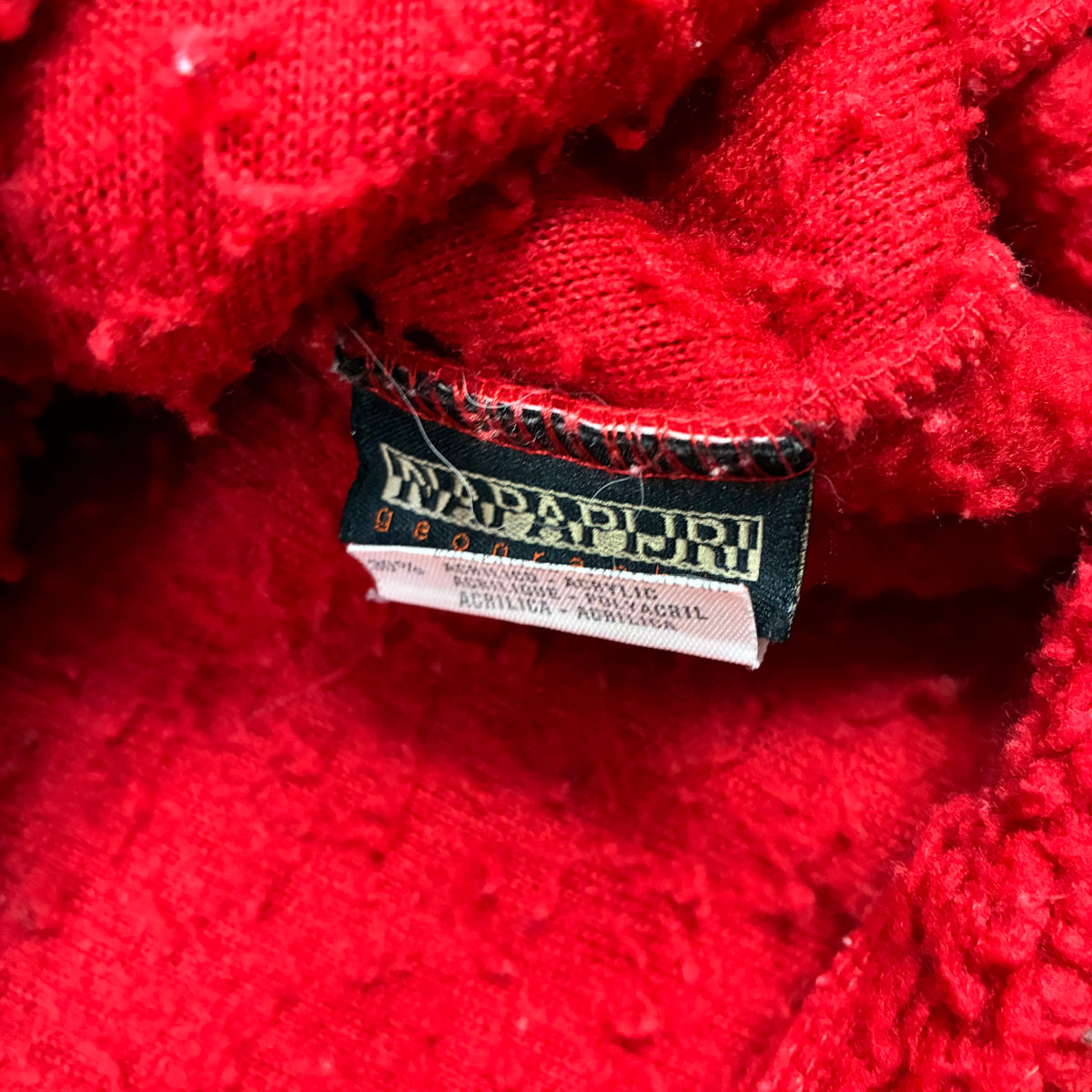 Vintage Napapijri Norwegian flag emblem detail