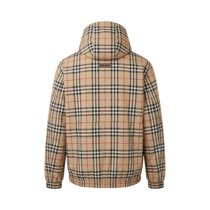 Herren Burberry Nova Check leichte Packaway Jacke mit durchgehendem Reißverschluss Größe L
