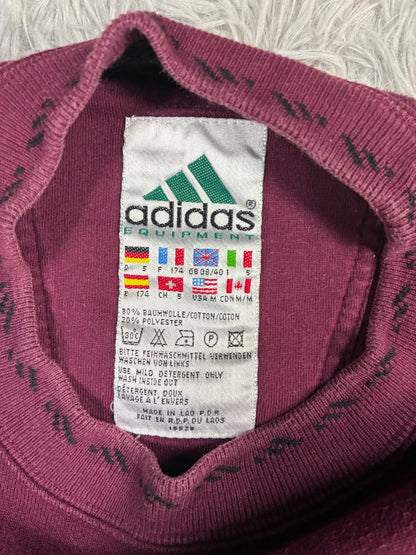 Vintage Men’s 90s  Adidas Equipment Red Sweatshirt Size  S-M