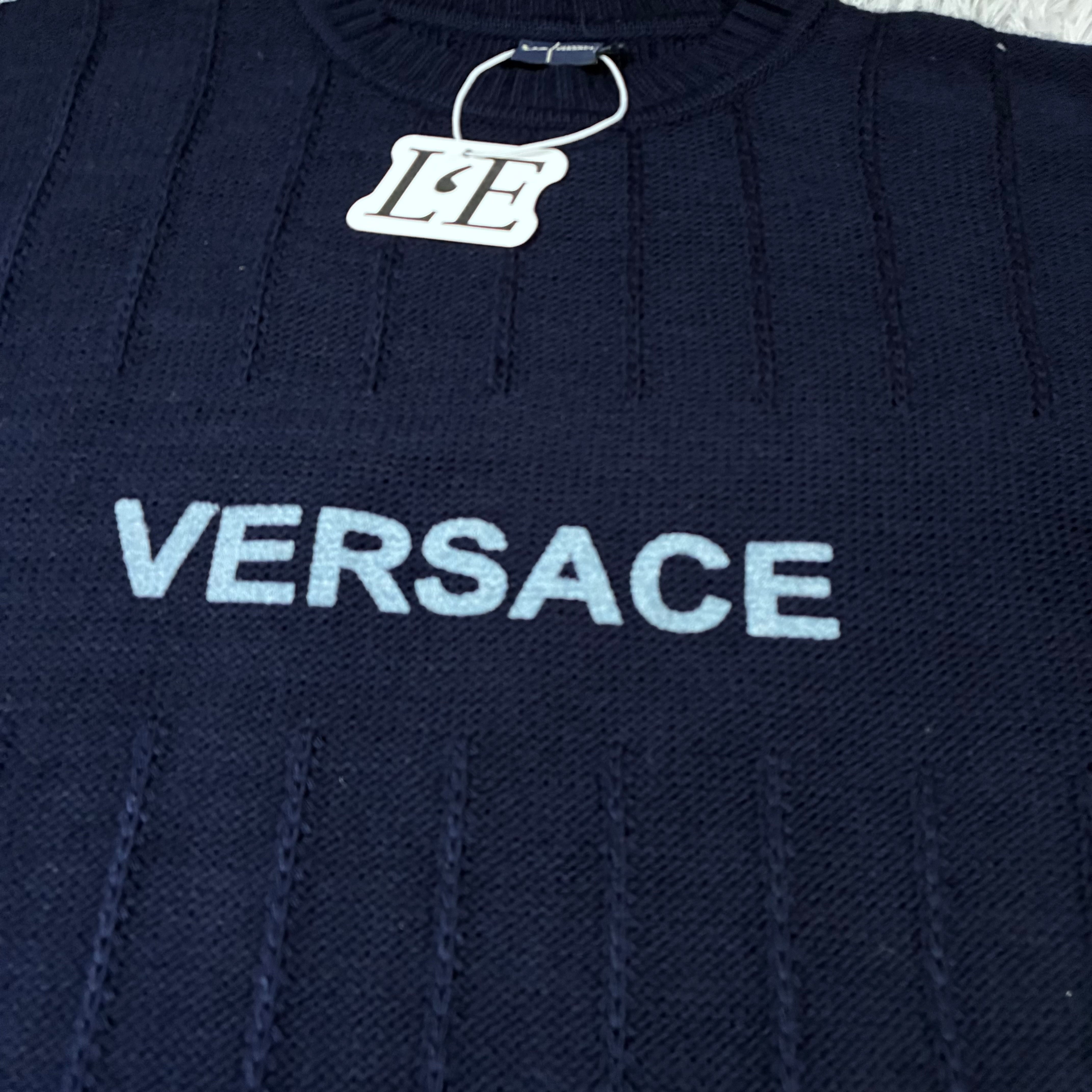 Mens Versace Big Logo Sweater Size L