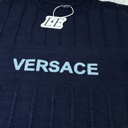 Mens Versace Big Logo Sweater Size L