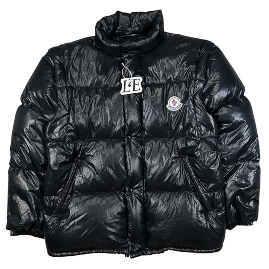 Herren Vintage Moncler Grenoble 80er Jahre Schwarze Daunenjacke Größe S
