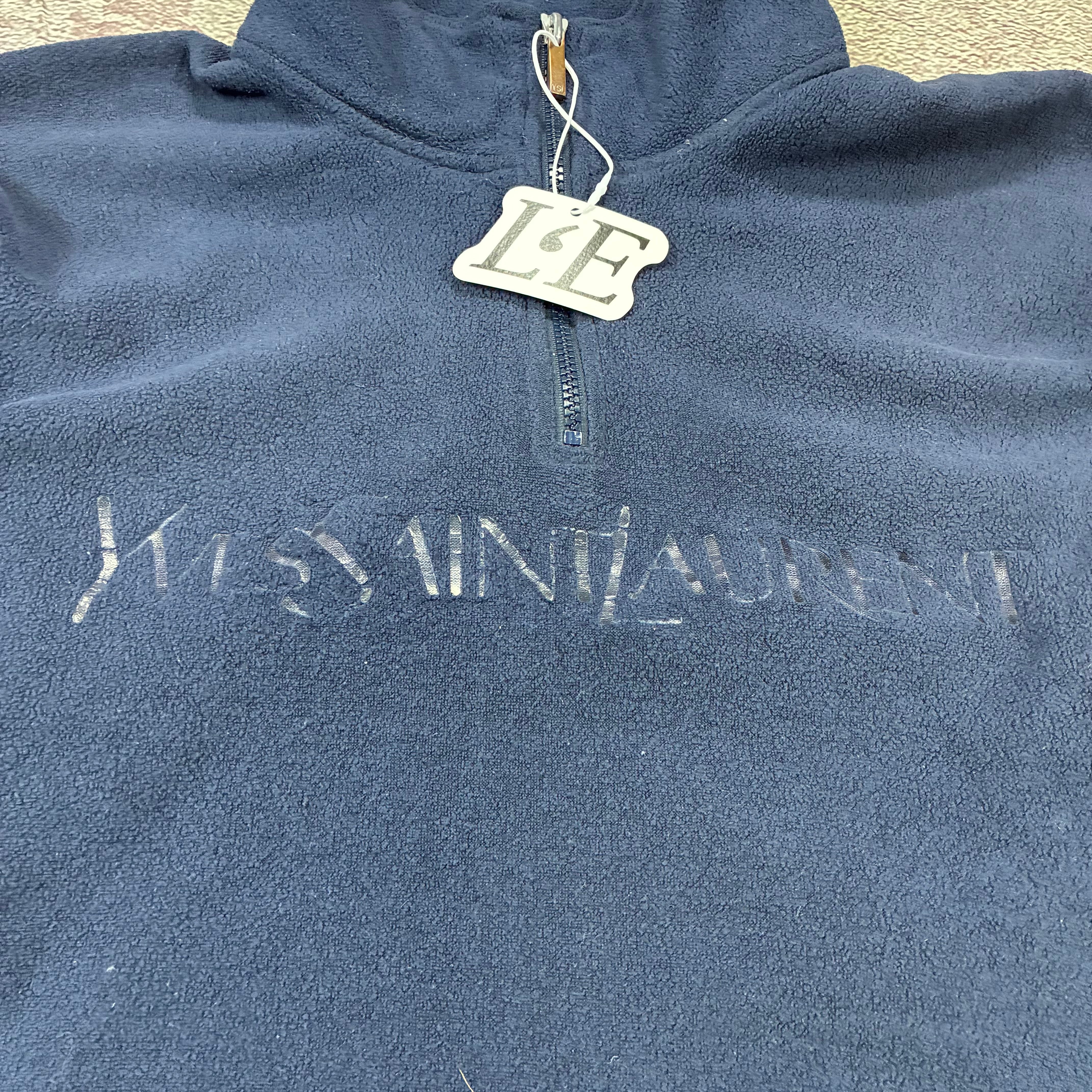 Mens Yves Saint Laurent Vintage  Fleece Jacket Size L-XL