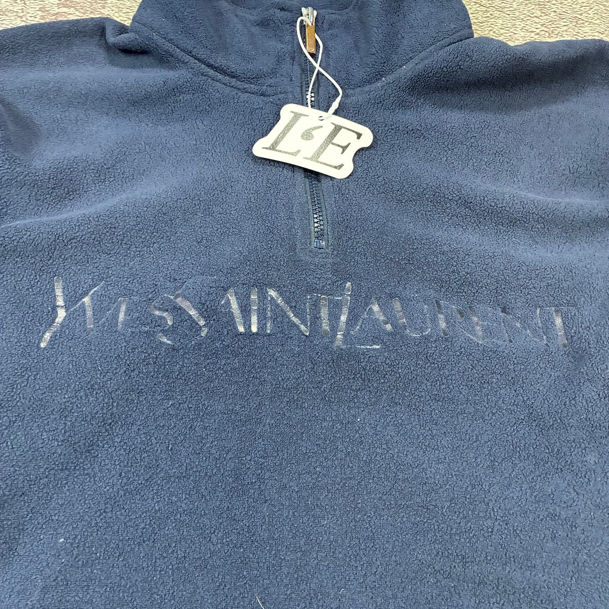 Vintage YSL fleece jacket logo detail