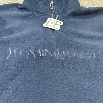Vintage YSL fleece jacket logo detail