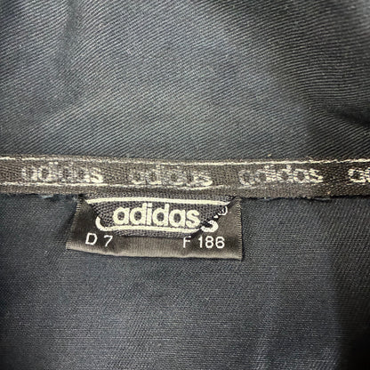 Mens Vintage Adidas Track Jacket Black 90s 3 Stripe Windbreaker L-XL