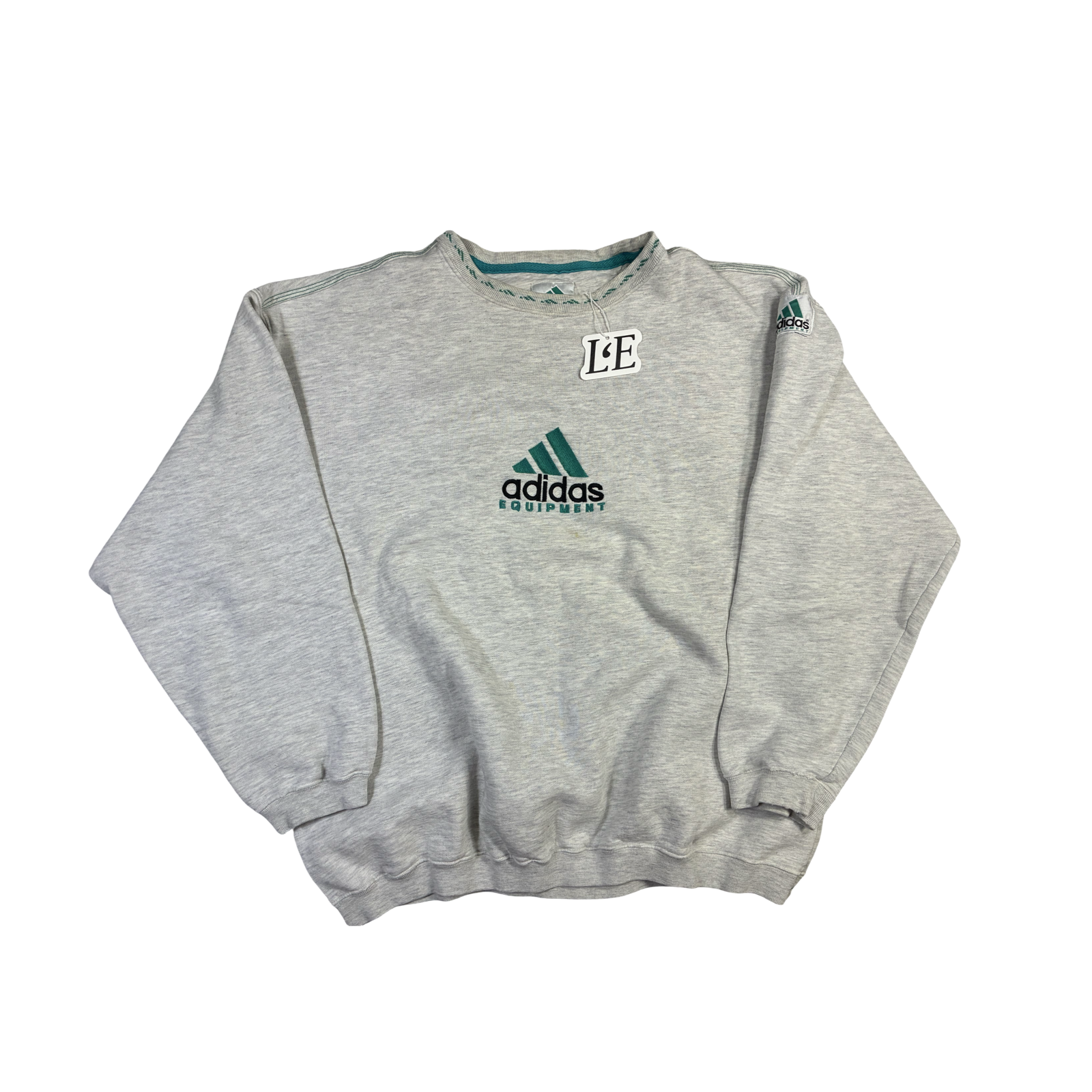 Vintage Men’s 90s  Adidas Equipment Grey Sweatshirt Size  M