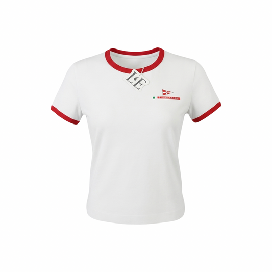 Damen Prada Luna Rossa Flag ITA 86 T-Shirt Größe S