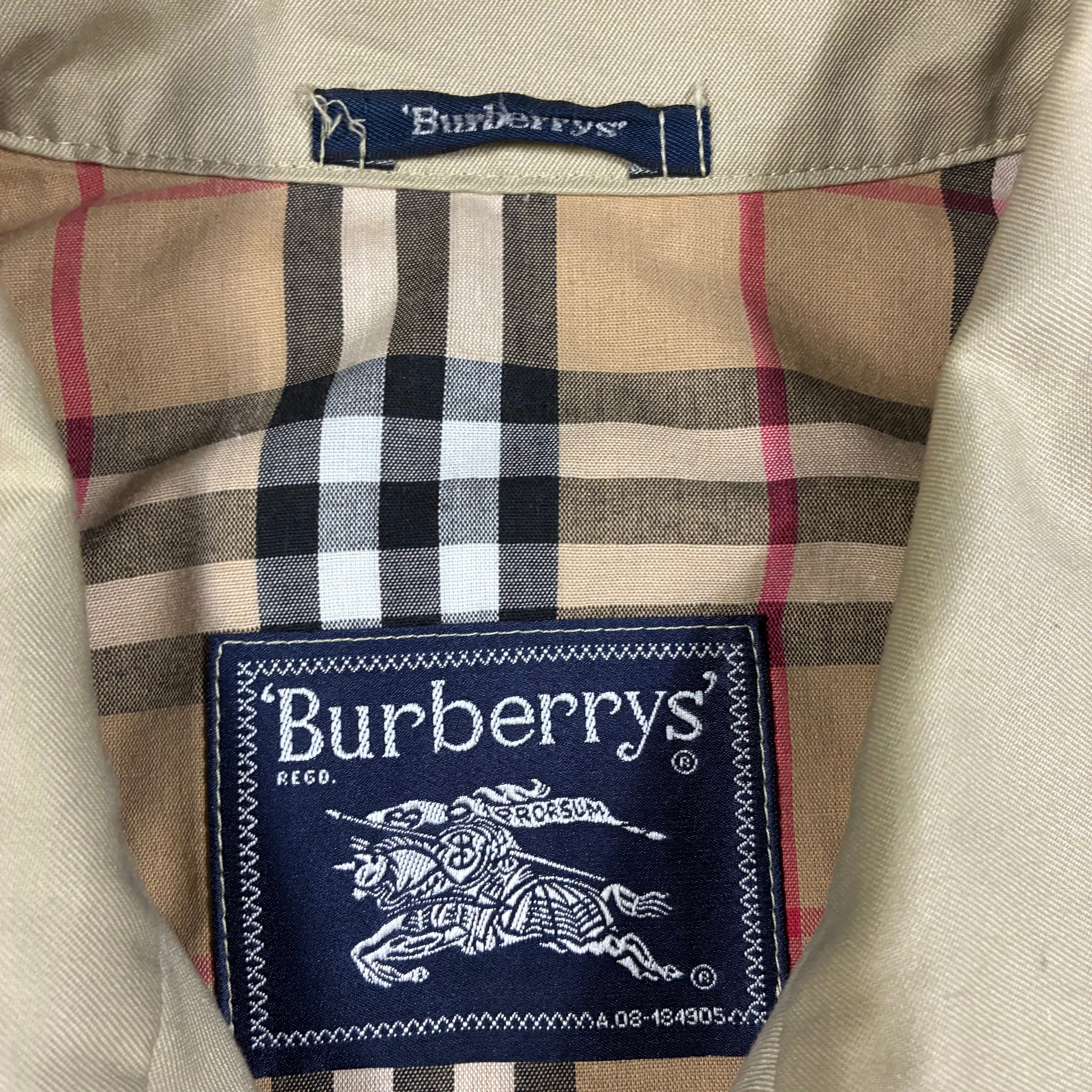 Mens Vintage 90s Burberrys England Harrington Jacket Nova Checked Size S- M