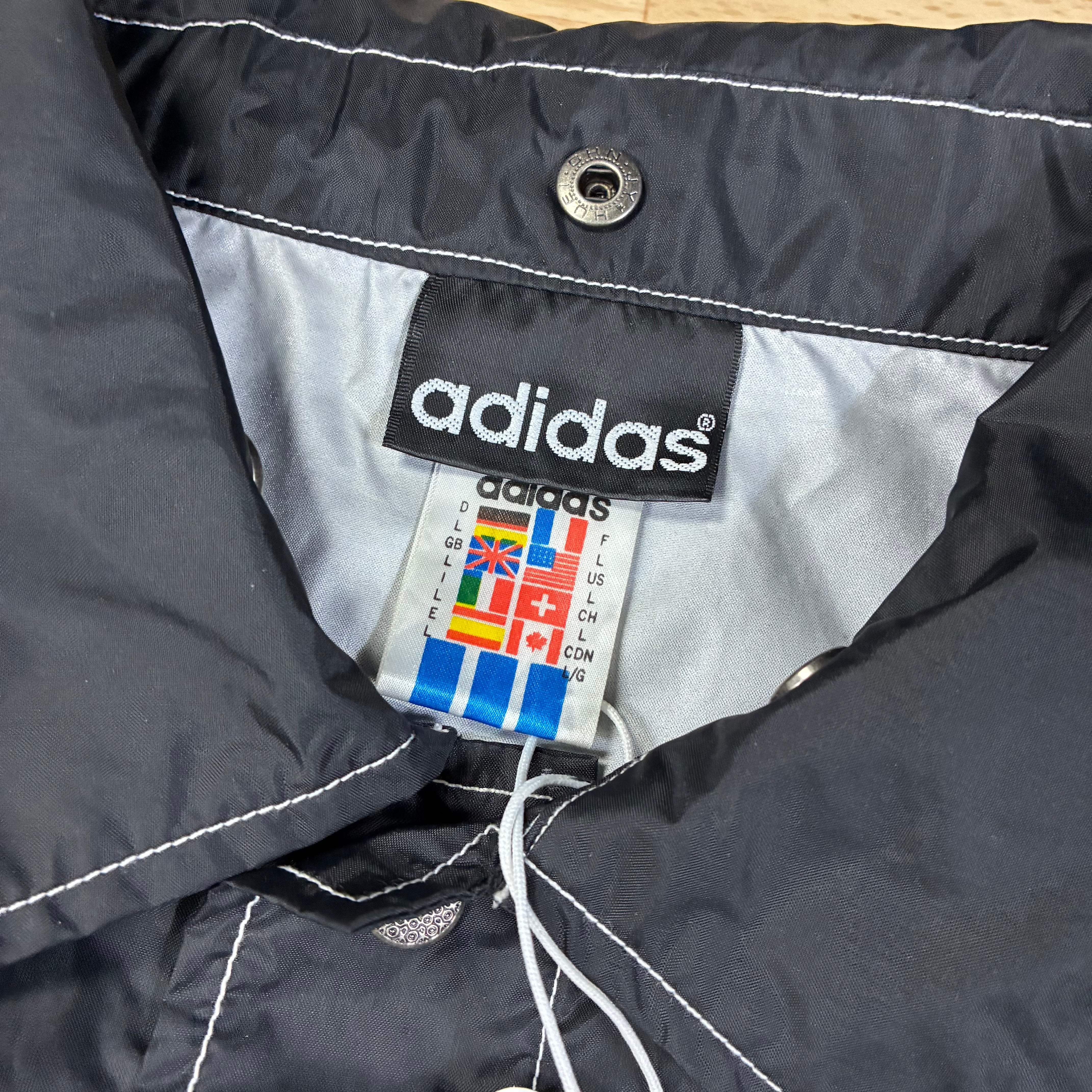 Mens Adidas 90s Vintage Streetball Jacket Streetwear Big Logo Size XL