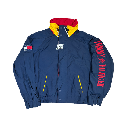 Vintage Tommy Hilfiger Jacket 90s Streetwear Windbreaker Logo Sleeve Size L