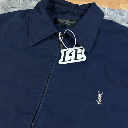 Herren Yves Saint Laurent Harrington Jacke Größe S-M Marineblau