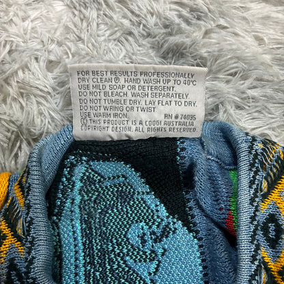 Vintage 90s Coogi 3D Knit Cotton Sweater Size XL
