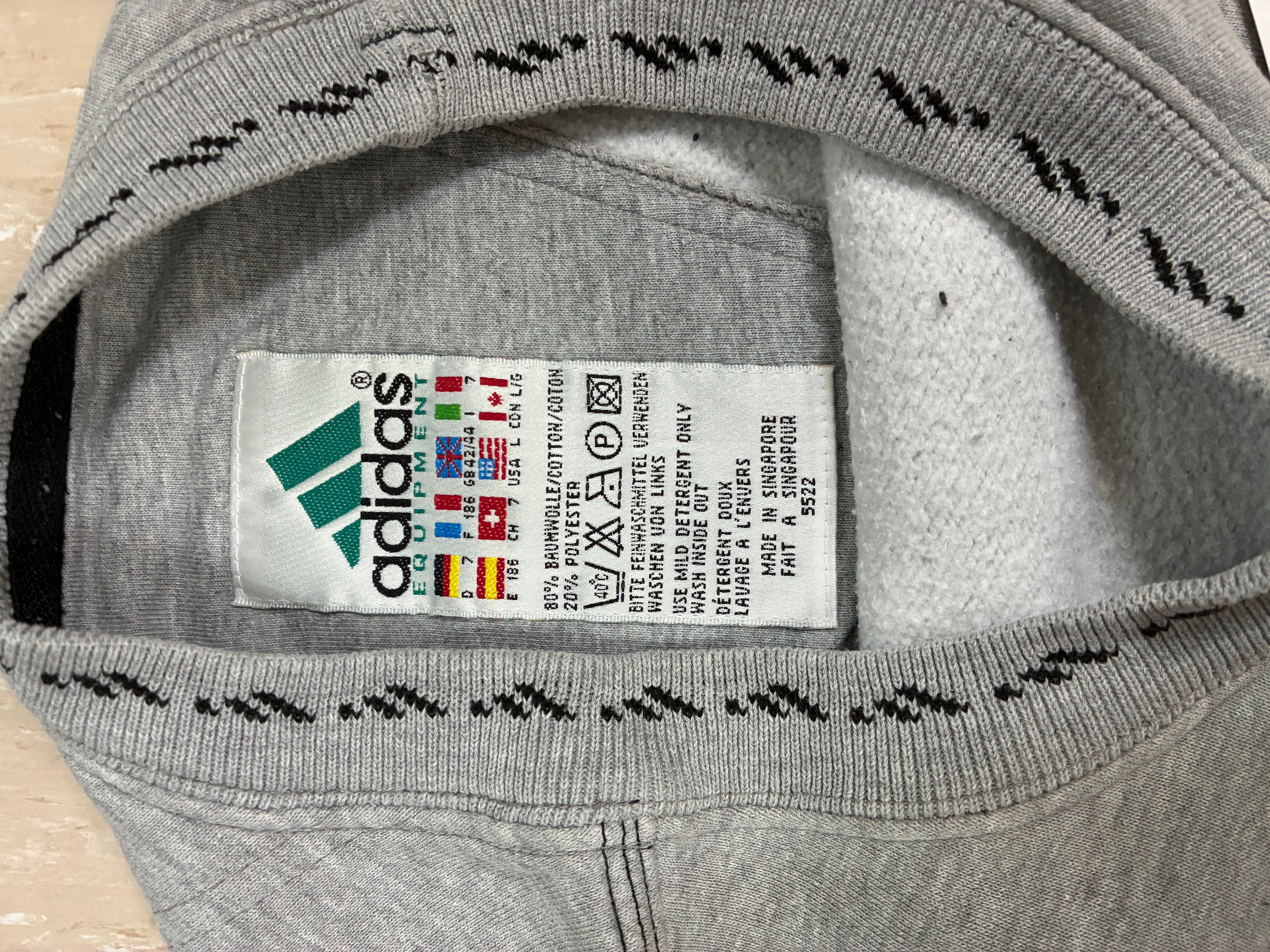 Vintage Men’s 90s  Adidas Equipment Blue Sweatshirt Size  S-M