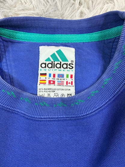 Vintage Men’s 90s  Adidas Equipment Blue Sweatshirt Size  M