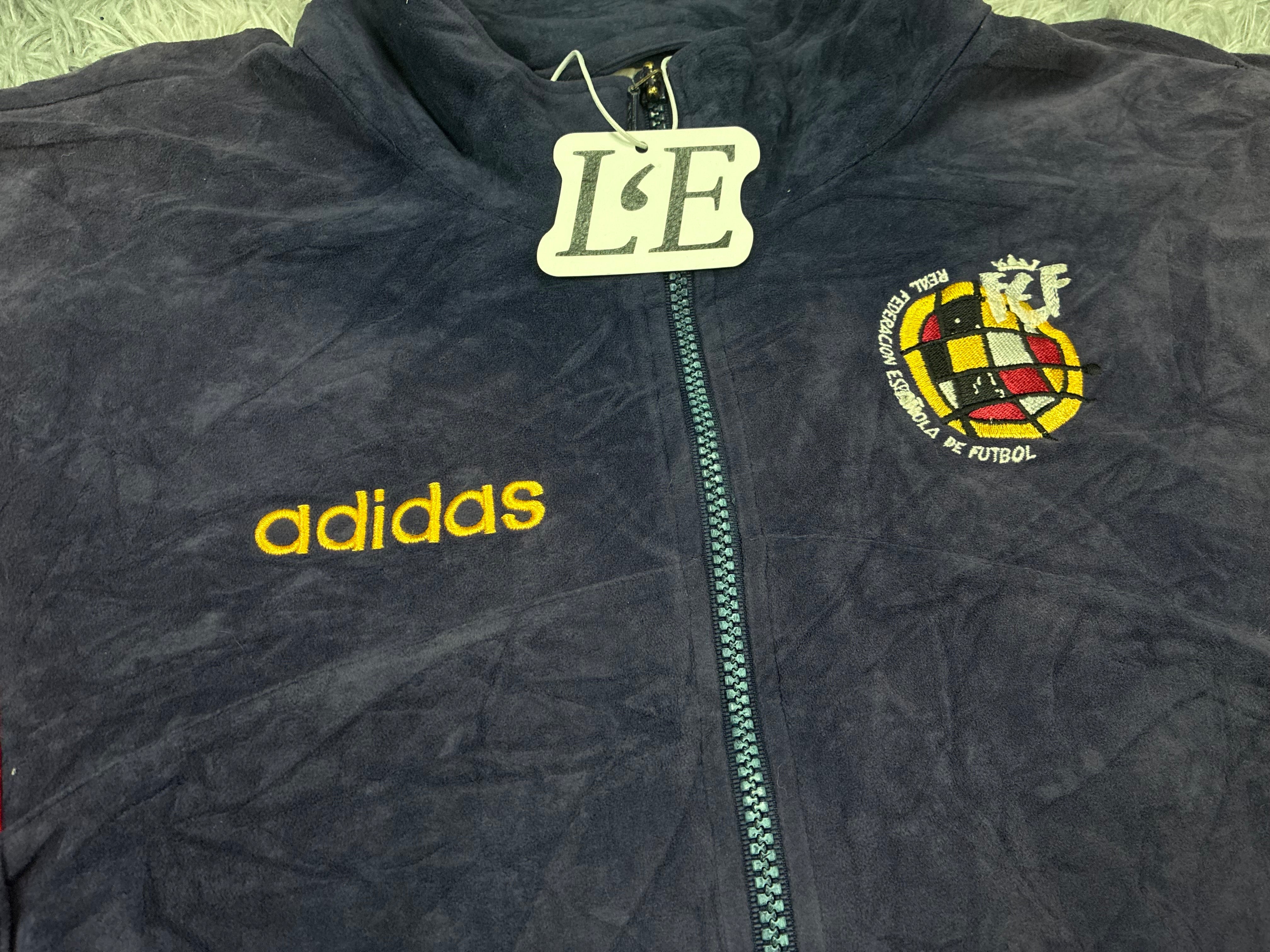Vintage Adidas Spain Euro 1996 Velvet Jacket Size M