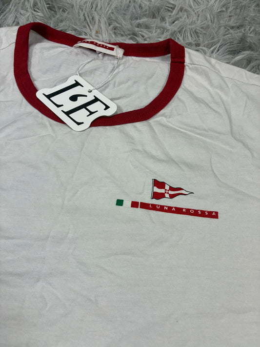 Damen Prada Luna Rossa Flag ITA 86 T-Shirt Größe S