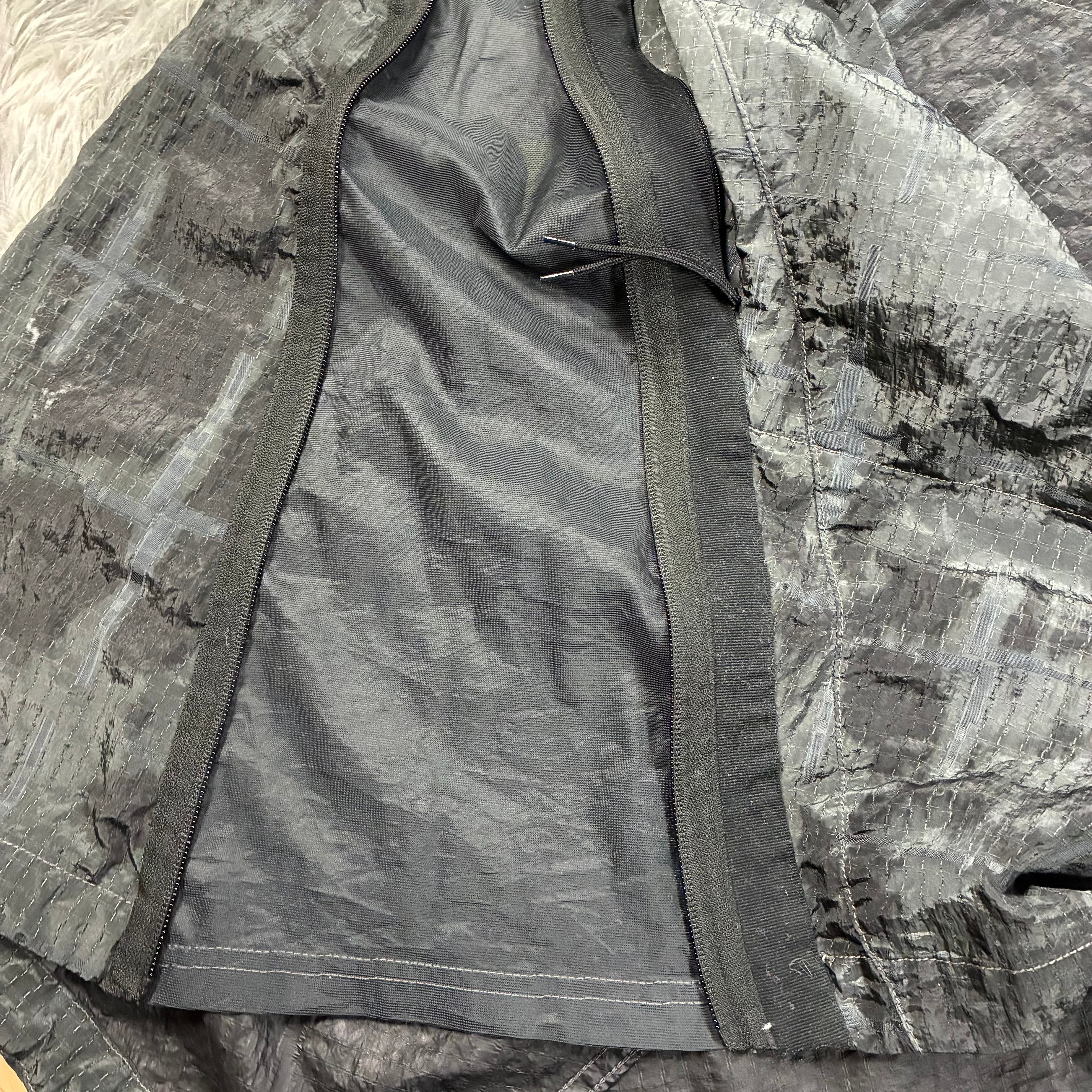 Mens Stone Island  Check Jacquard on Nylon Metal Rain Poncho Size M Jacket