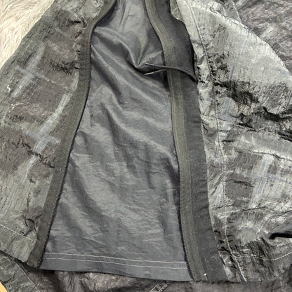 Mens Stone Island  Check Jacquard on Nylon Metal Rain Poncho Size M Jacket