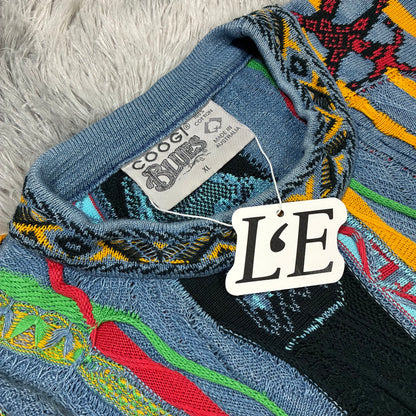 Vintage 90s Coogi 3D Knit Cotton Sweater Size XL