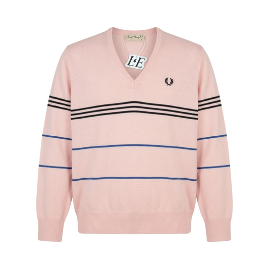 Fred Perry Vintage V-Neck Sweater Size S-M