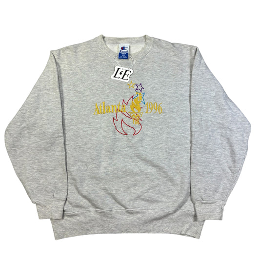 Vintage Herren Champion Atlanta 1996 Sweatshirt Großes Logo Größe M-L