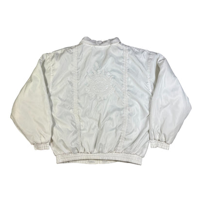 Vintage Versace Mens  Jeans Couture Medusa White Bomber Jacket Big Logo Size M-L