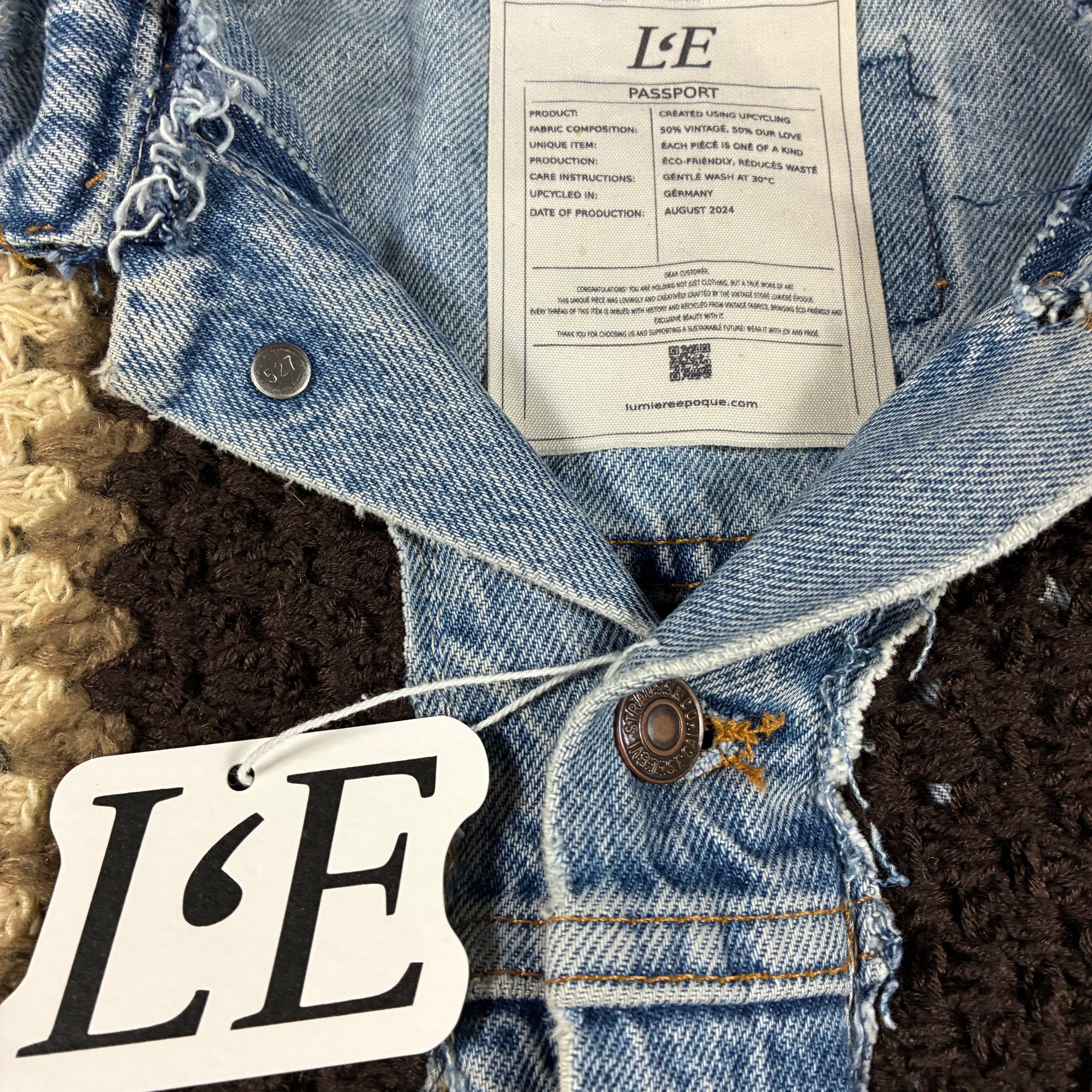 UPCYCLED! Levi's Denim Jacket  Handmade American Cowboy Style Size M