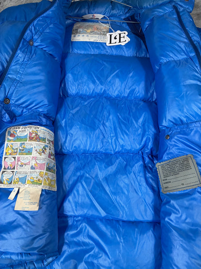 Moncler Grenoble blue puffer pocket detail